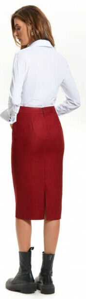 Red pencil skirt