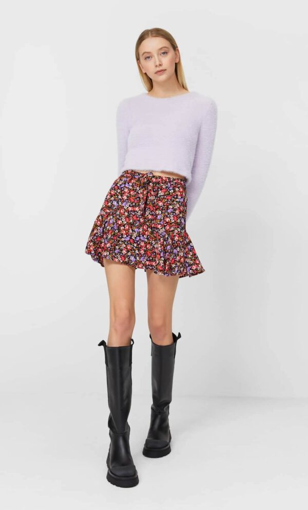Skirt with floral print