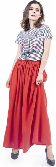 Bright skirt in the floor