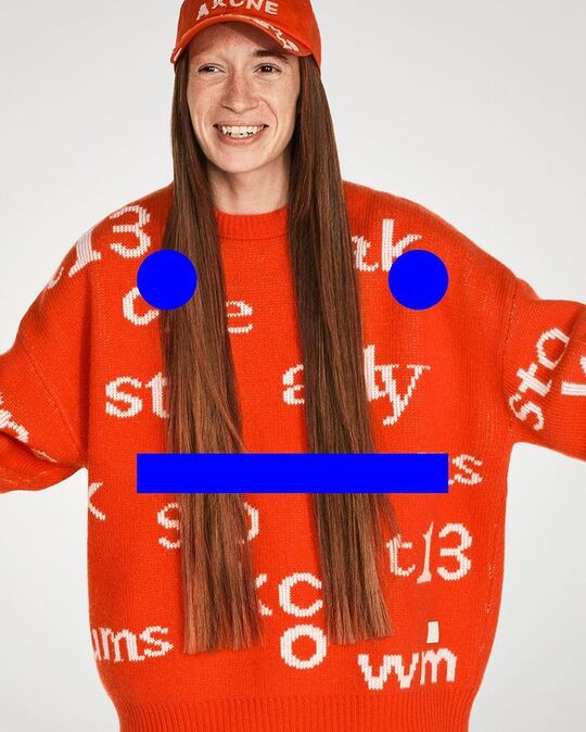 Stretched sweater