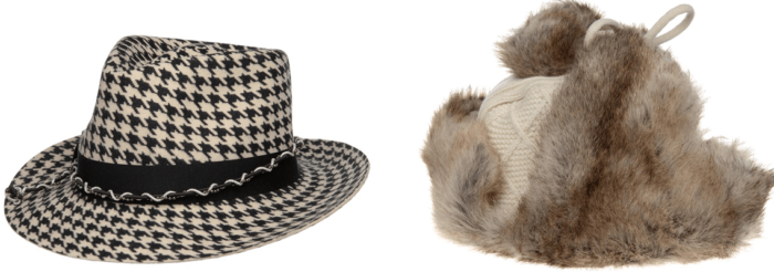 Hat "Fedora" and hat-ushanka