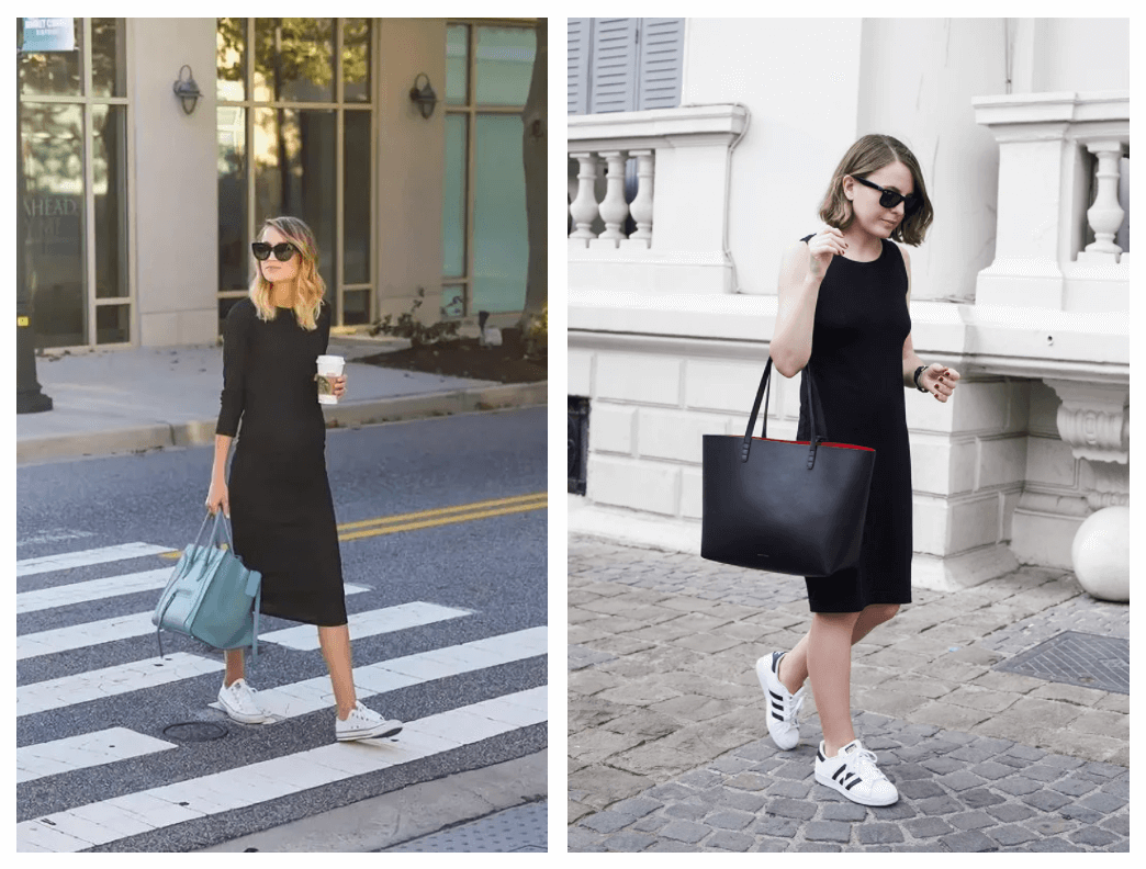 Dress in a sporty business style