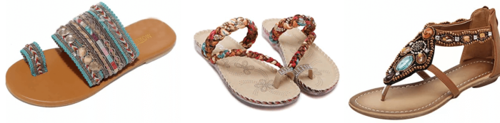 Leather flip-flops