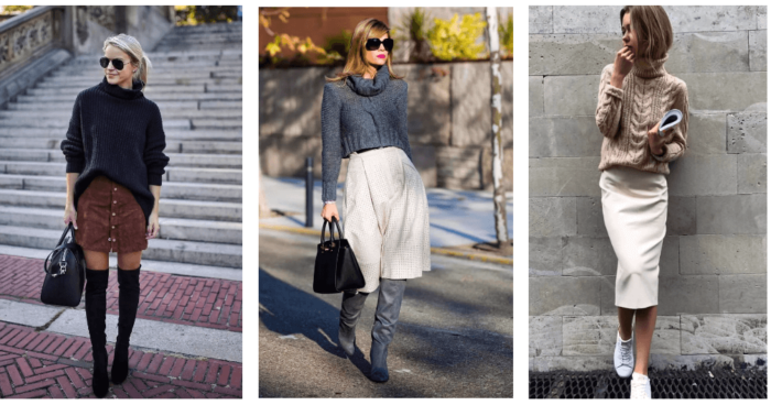 Sweater with skirt
