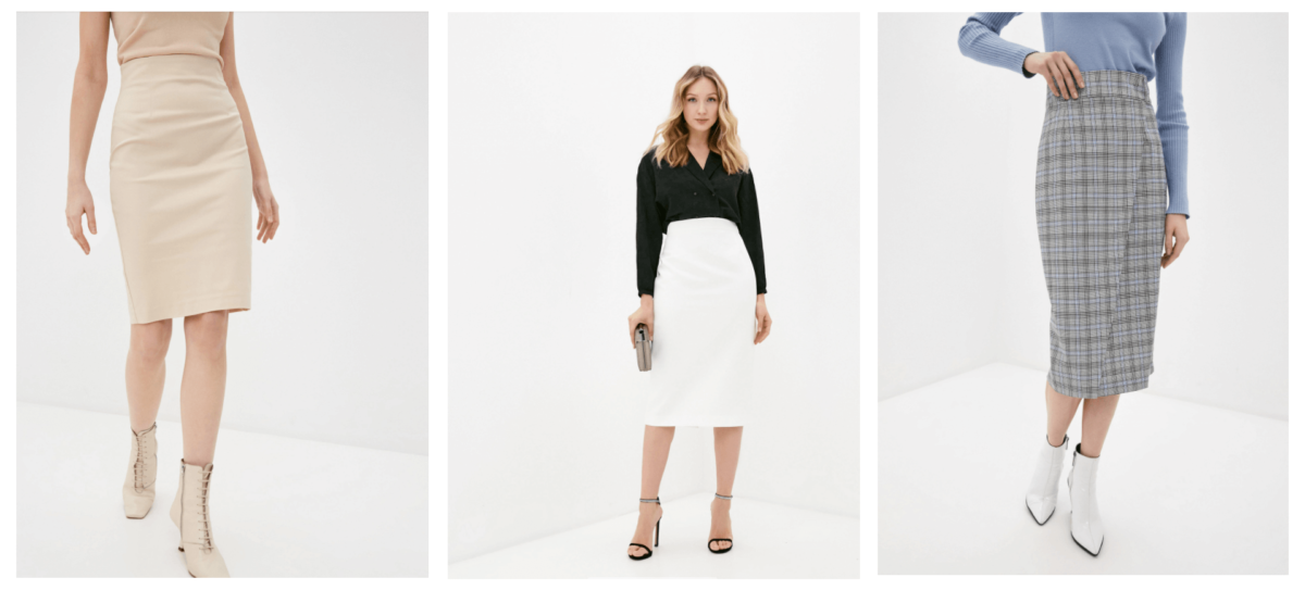 Pencil skirt of sports and business style