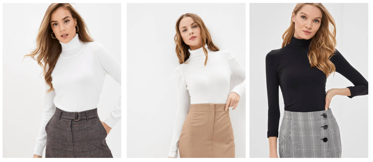 White Turtleneck Business Sport Style