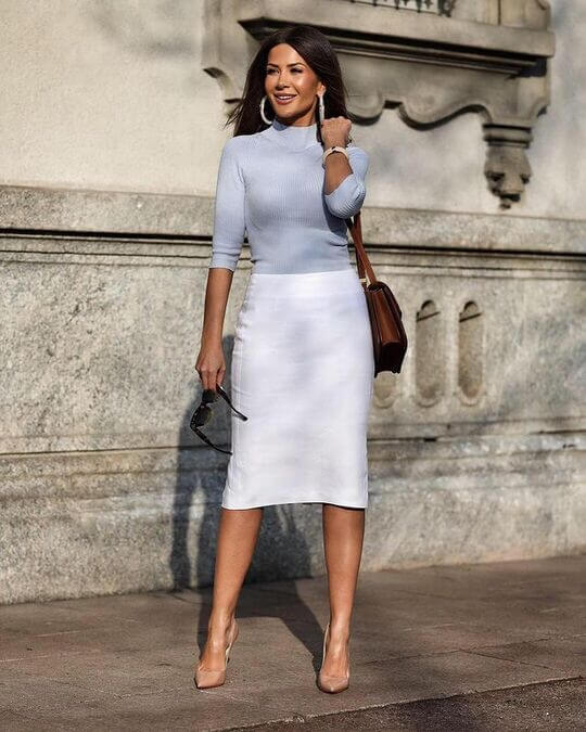 White skirt