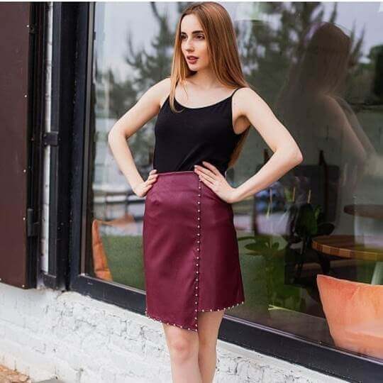 Burgundy skirt