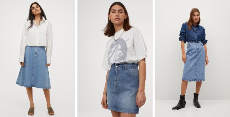 Denim skirts