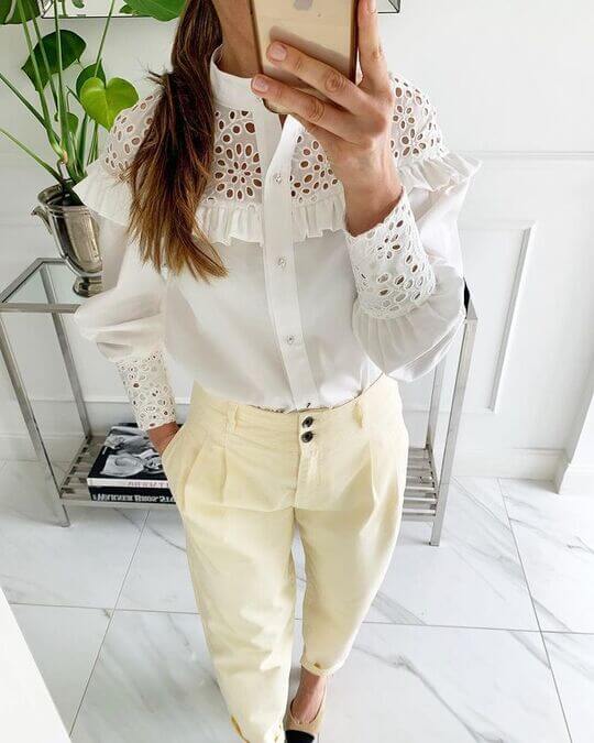 With lace