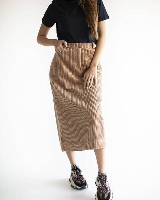 Suede skirt