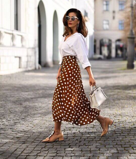 With skirt