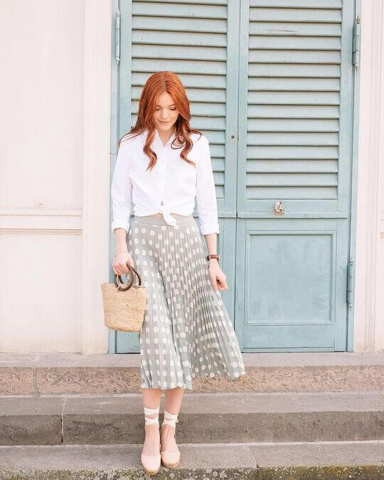 With light skirt