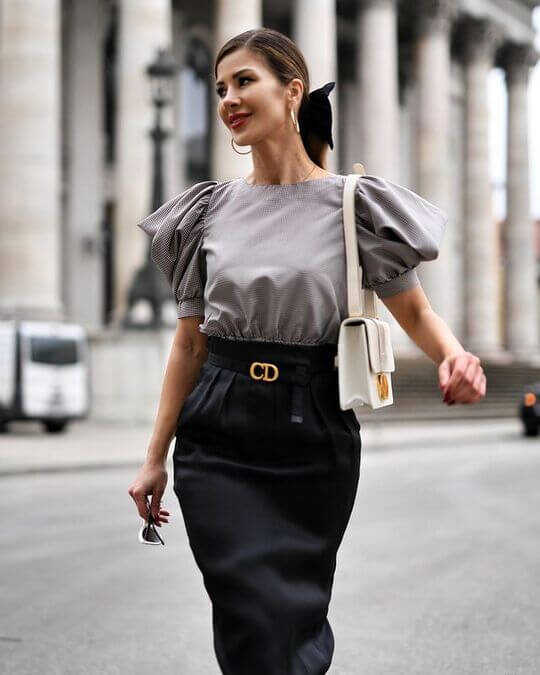 Skirt and blouse