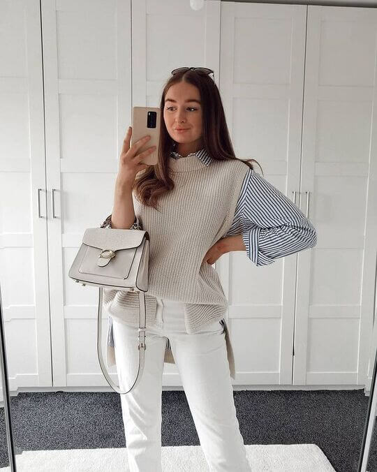 With vest