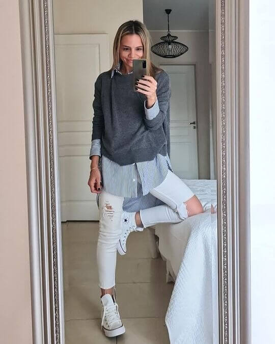 With jacket