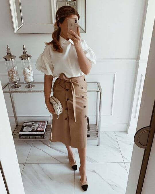 Beige skirt