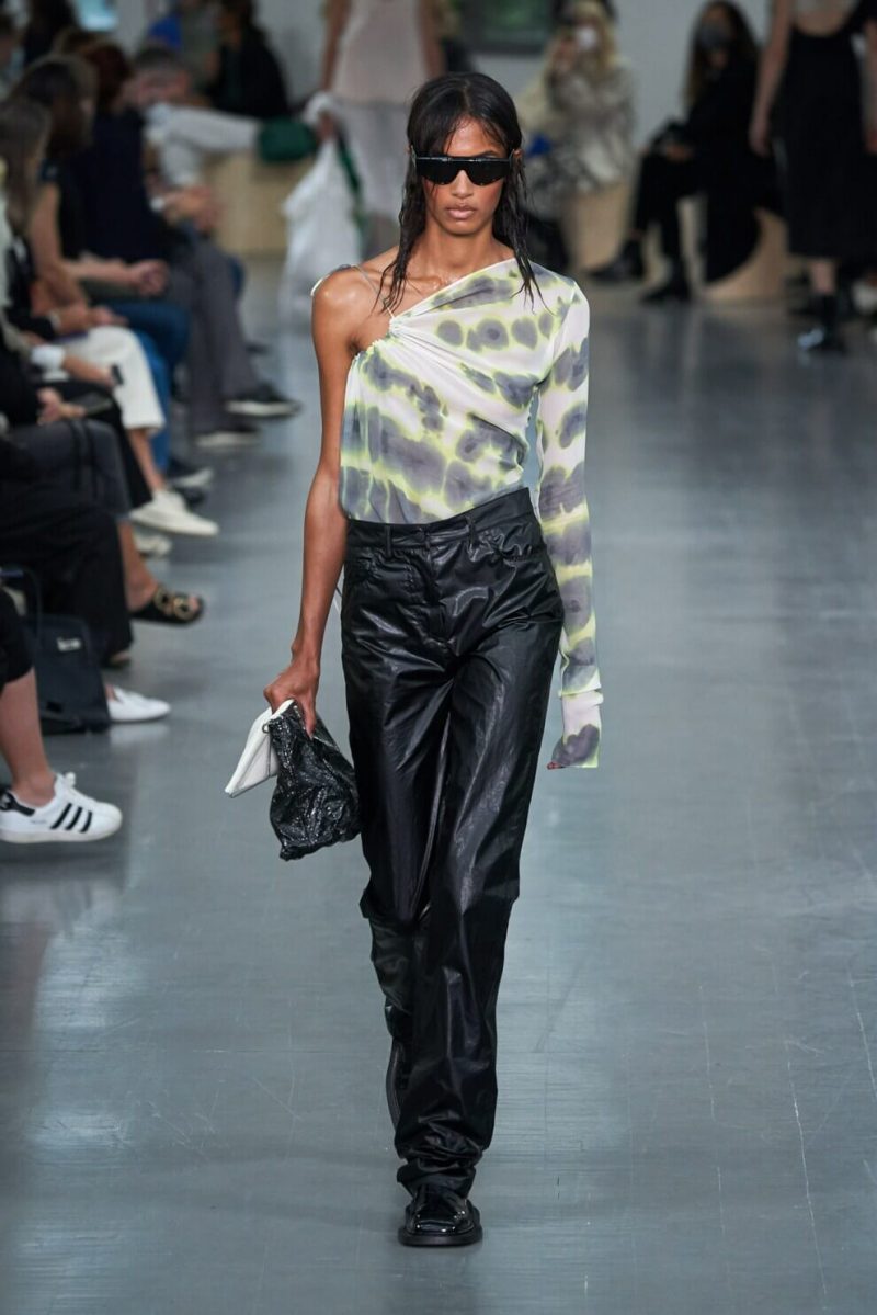 With chiffon blouse