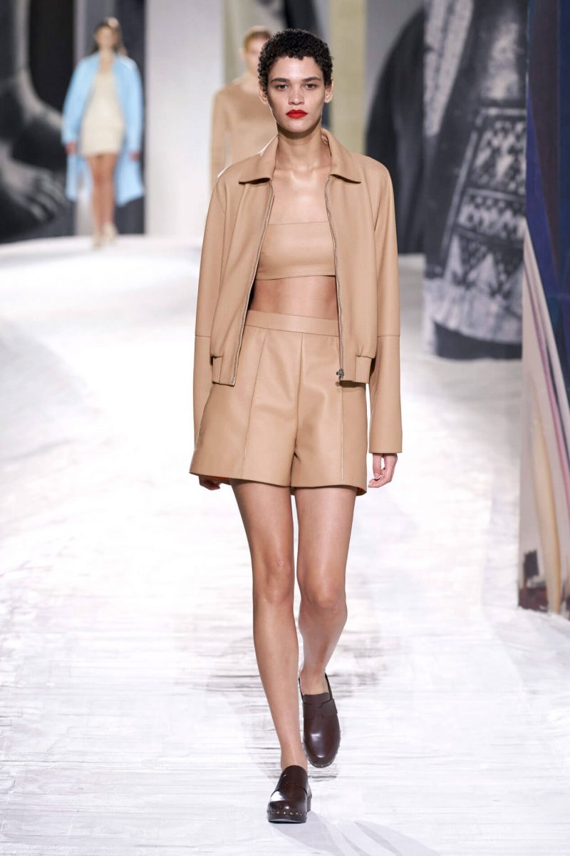 Leather shorts