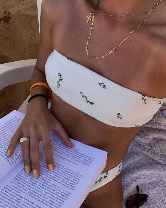 White with pattern