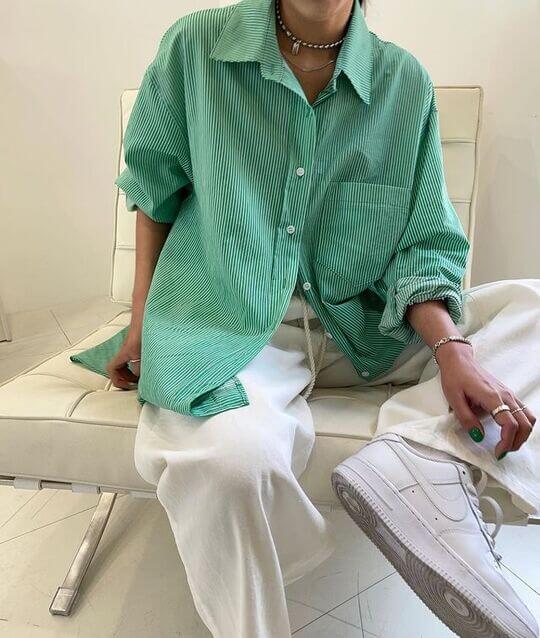 Tunic shirt with sweatpants