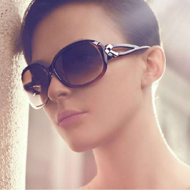 Glasses with black and white frame
