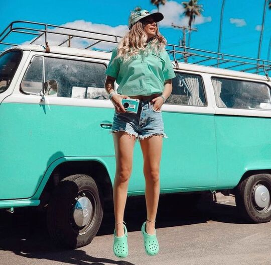 With short shorts