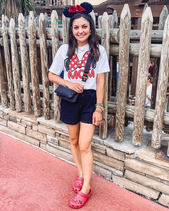 With dark shorts