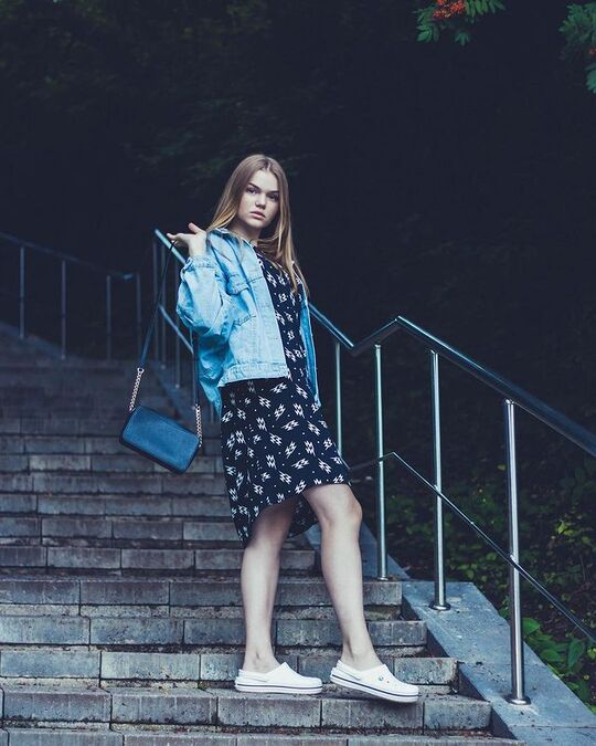 With dress