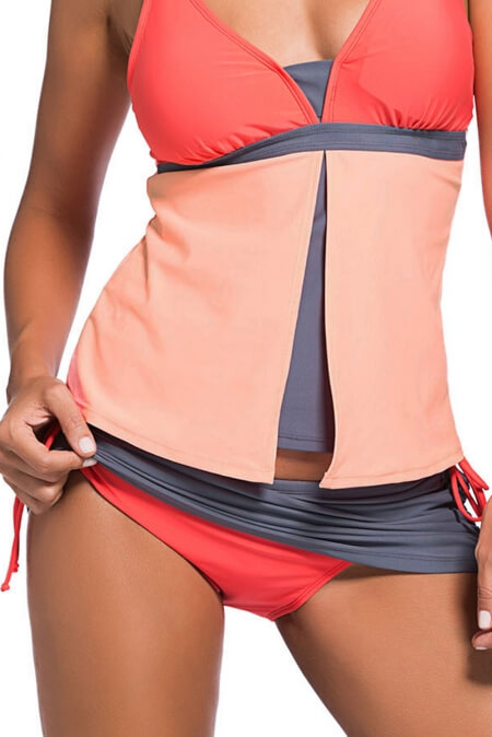 Tri-color swimsuit