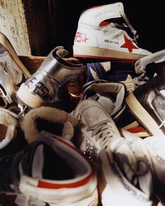 Worn sneakers 