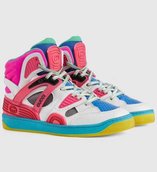 Bright eco-friendly high Gucci sneakers