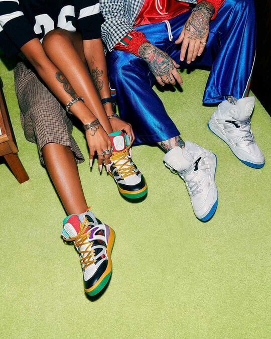 Bright sneakers
