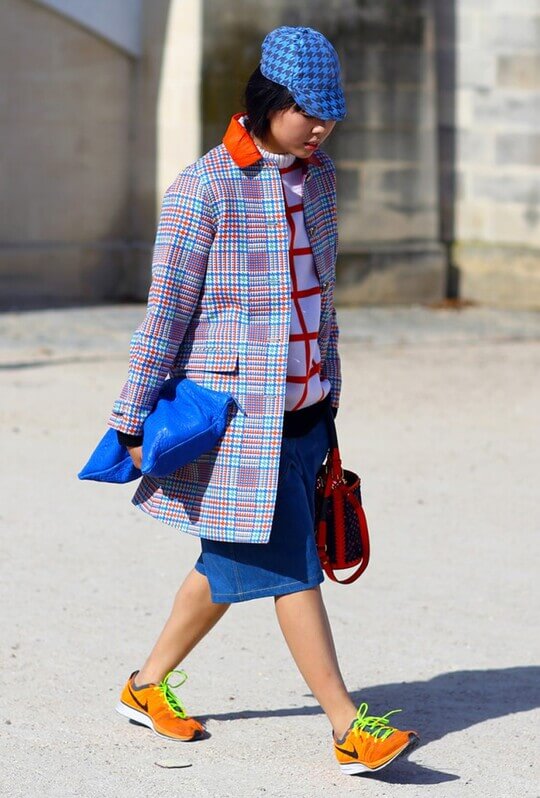 Orange sneakers