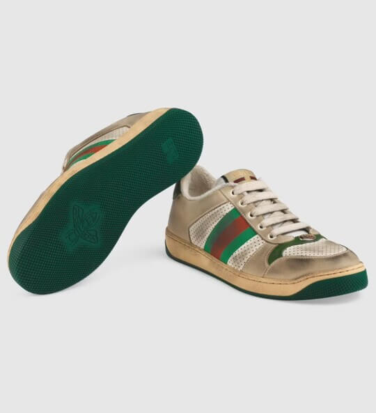 Sneakers with calfskin scuffs, Gucci