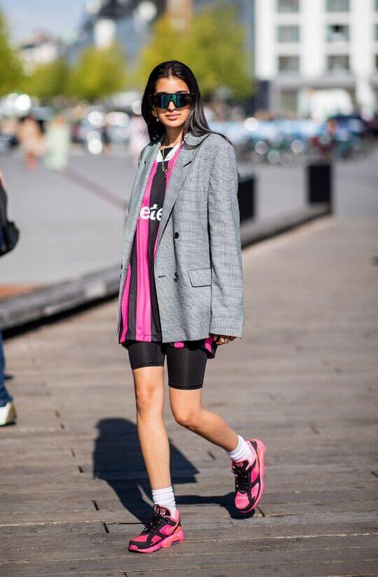 Pink sneakers