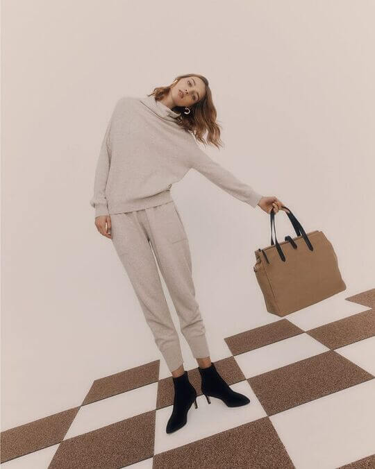 Fashionable white sweater