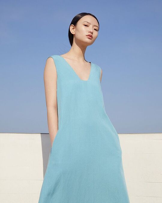 Dress with an unusual neckline