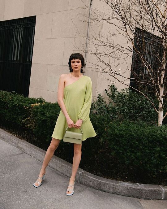 Dress with open hand