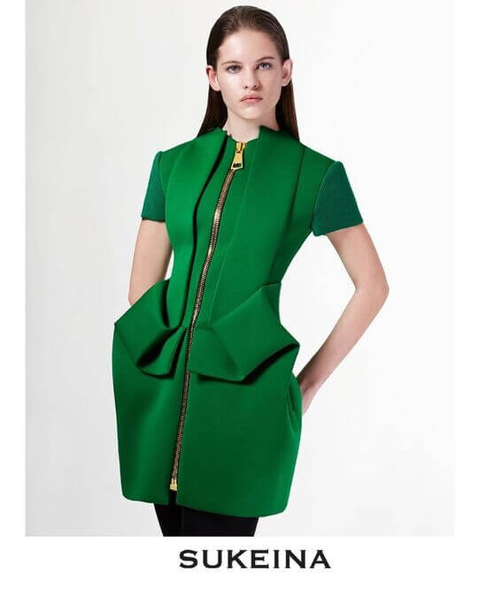 Short green dress