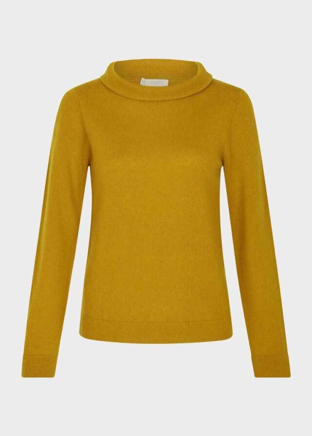 Wool jumper Audrey in mustard shade