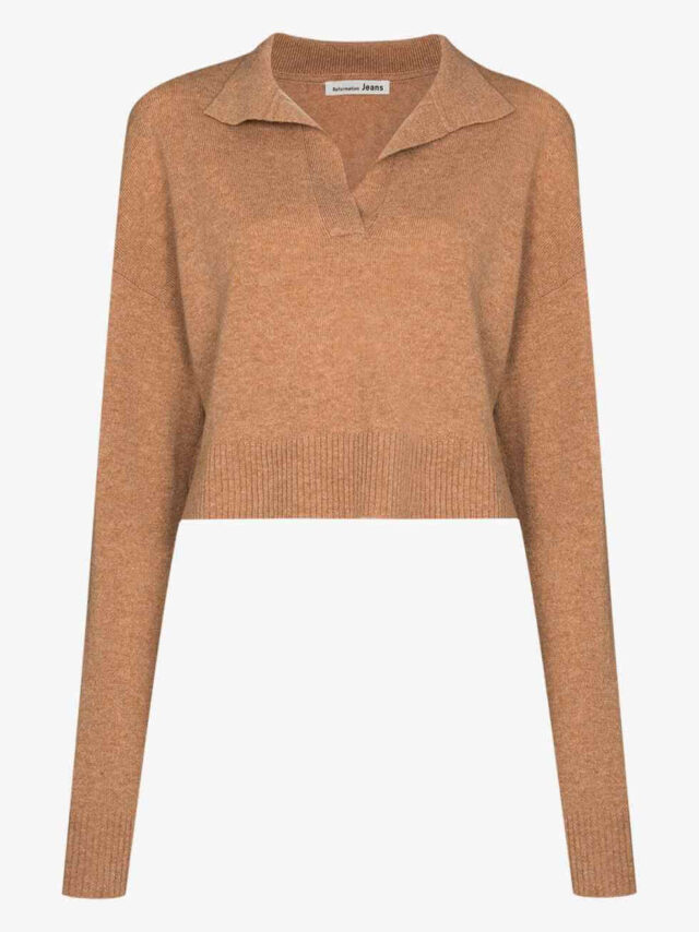 Cashmere sweater with an interesting neckline