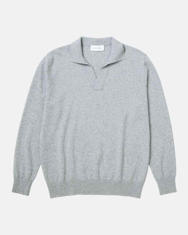 Polo made from recycled cashmere fabrics