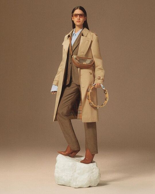 Beige trench coat