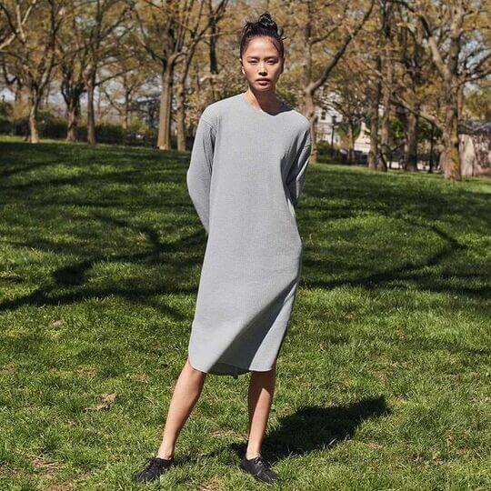 Midi length dress