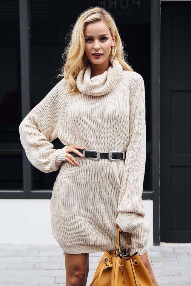 Knitted oversize dress