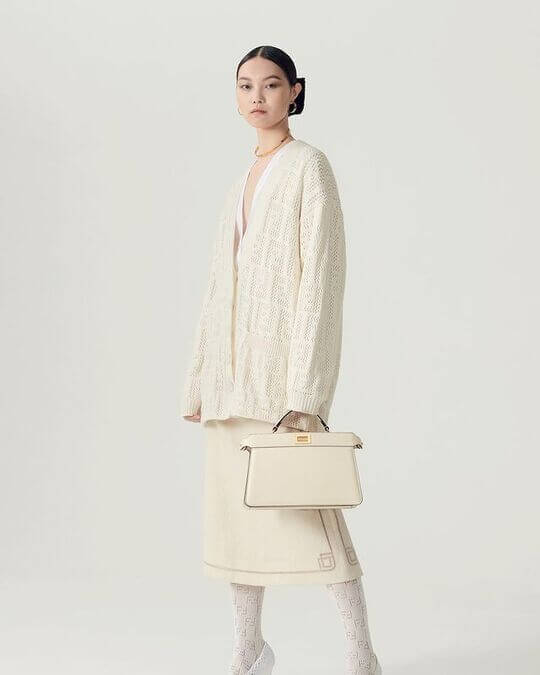 White cardigan