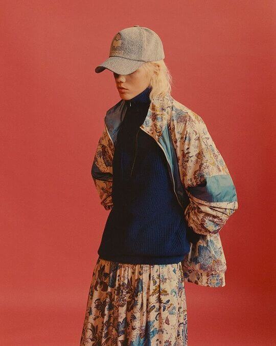 Windbreaker with prints
