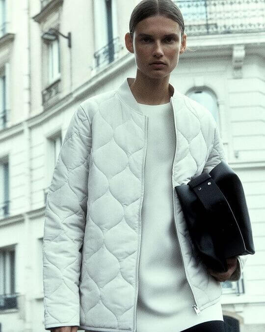 White quilted jacket