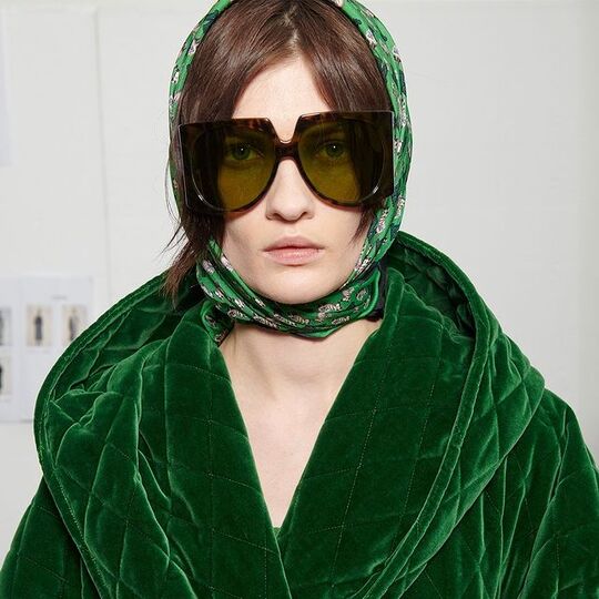 Dark green down jacket